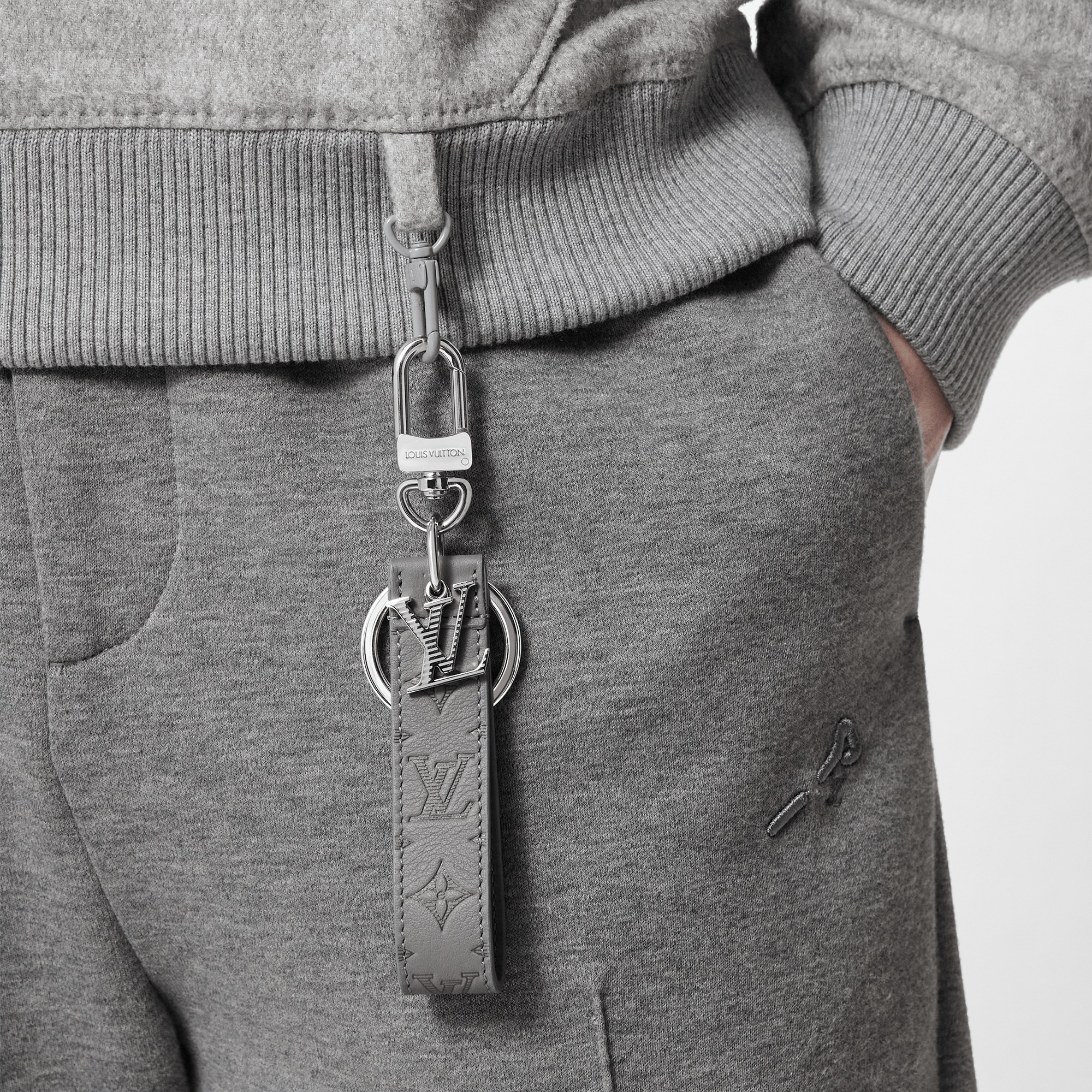 LV Shadow Dragonne Key Holder And Bag Charm . - Accessories